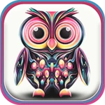 cute owl live wallpaper android application logo